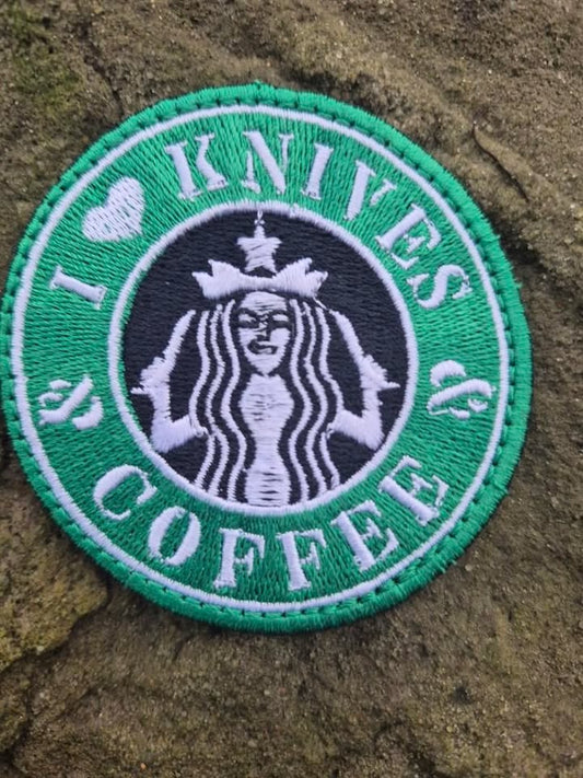 Нашивка "Люблю каву і ножі"